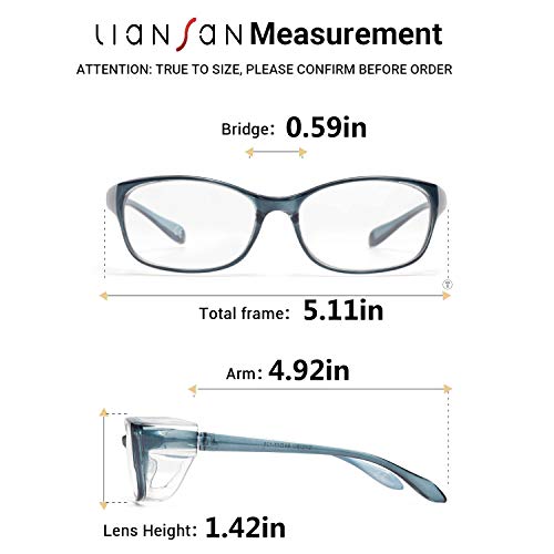 LianSan Anti-Fog Anti-Saliva Safety Glasses UV Protection HD Blue Light Blocking Goggles for Men Women Blue