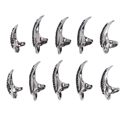 Nirmon 10 Pcs/Set Bijoux de Bricolage Style Punk Pave Patte Bout Cover