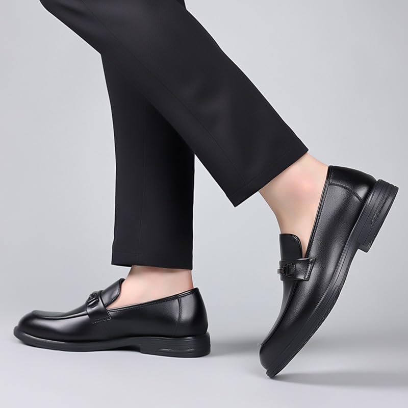 Mens Dress Shoes Slip On Formal Wedding Oxford Business Pointed Toe Luxury Genuine Leather Flats Classic Tuxedo2