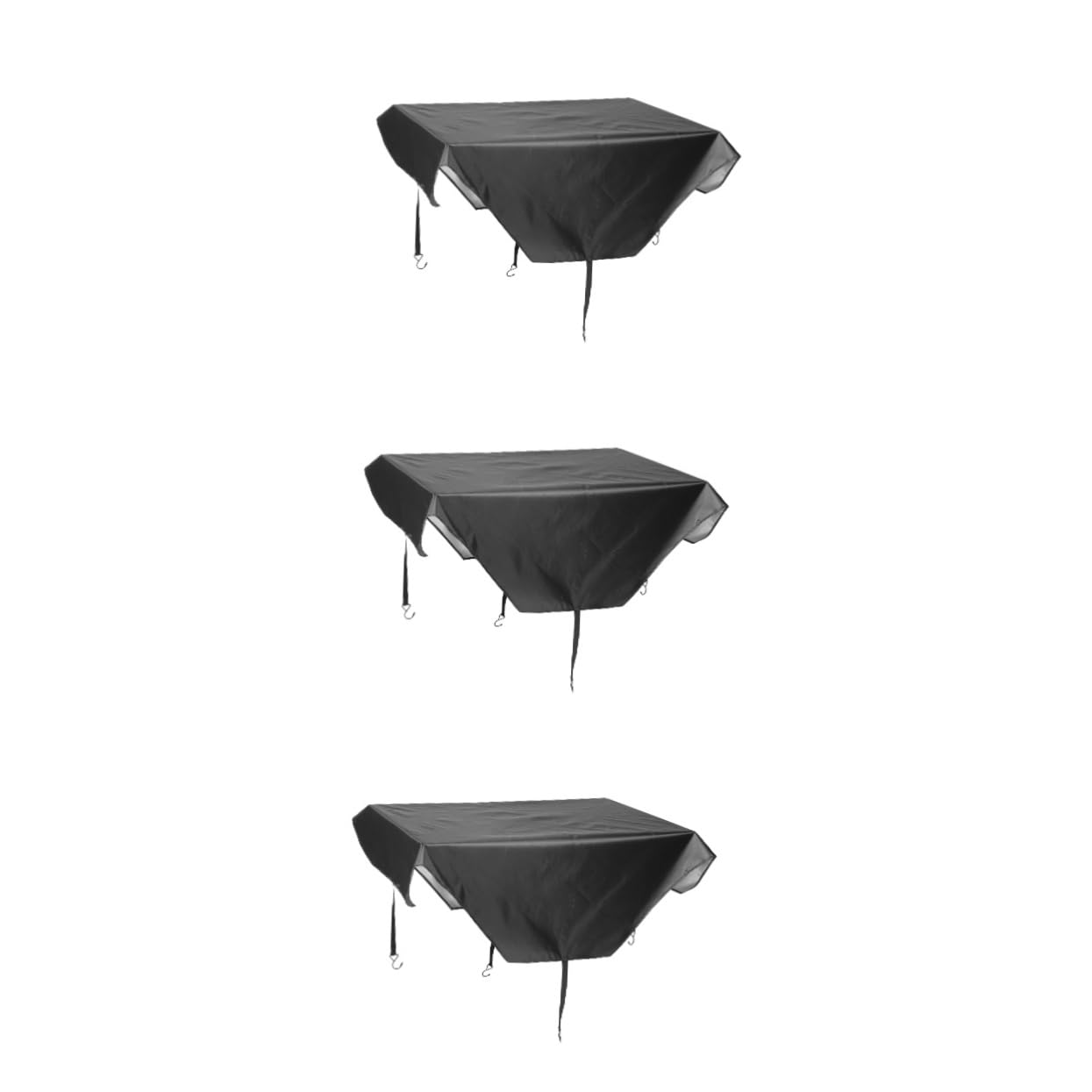 iplusmile 3 Piezas Funda para Aire Acondicionado Exterior de Oxford Resistente al Agua Sol Protectora Antióxido con Cuerdas Elásticas para Unidades Exteriores