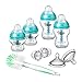 Tommee Tippee Advanced Anti-Colic Newborn Baby Bottle Starter Set, brustähnlicher Sauger und Wärmesensor-Technologie, klar
