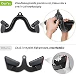SELEWARE LAT Pull Down Bars Cable Machine Attachment Heavy Duty Steel Tubing Structure Home Gym Workout Attachments Triceps Press Down Bar for Cable Machine Back Strength Training V-Bar Rowing Set - Image 3