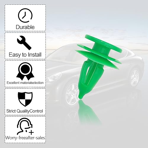 Image of 100PCS Door Panel Retainer Clips 8mm Retainer Clip Compatible with GrandCheroKe, Chrysler Cirrus Dodge with 1Pcs Fastener Remover 6503204