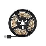 Homemaxt Tira de LED Prueba de Agua 5V USB TV de Luz LED de Luz Armario LáMpara Flexible 2835 Gabinete 2 Metros Blanco FríO