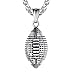 U7 Cool Rugby Pendant Necklace Men Jewelry Fashion Stainless Steel Wheat Chain Amercian Style Football Pendant
