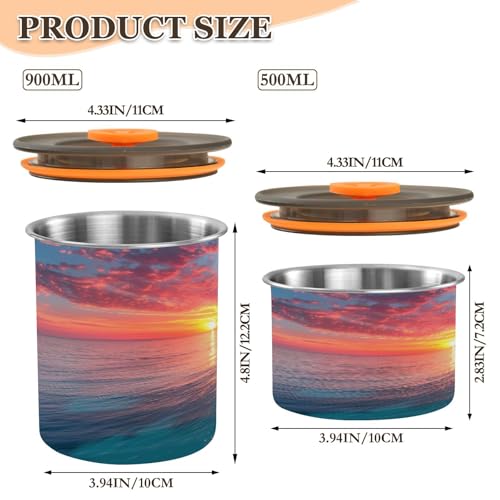 Envase de acero inoxidable hermético para café 500 ml miniatura 2
