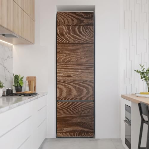 Stickers pour Réfrigérateur 60x205 cm Décoration Texture Bois Vagues