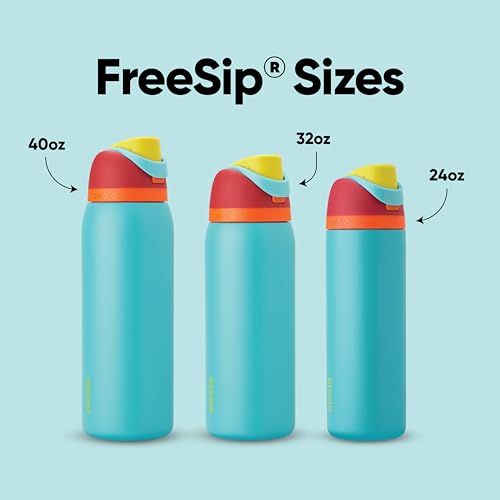 Image of Owala FreeSip Insulated Stainless Steel Water Bottle with Straw, BPA-Free Sports Water Bottle, Great for Travel, 32 Oz, Summer Sweetness