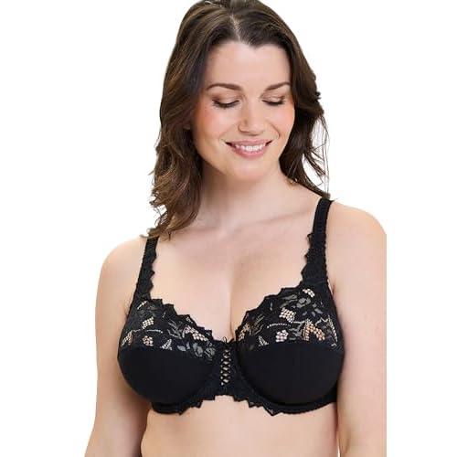 Sans Complexe Damen Push Up COTON D'ARUM Schalen, Spitze, Schwarz, 110EE (Herstellergröße: EU: 95E)