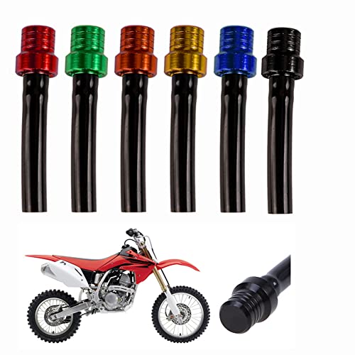 Gewaha - 6Pcs Colorful Motorcycle Gas Cap Gas Fuel Tank Cap Vent,Breather Hose Gas Fuel Tank Cap Vent Hose Tube CNC Universal For ATV Quad XR50 CRF50 XR CRF,For All Off-Road Motorcycles.