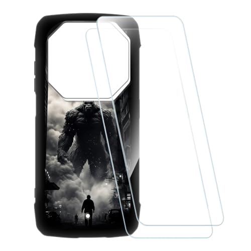 ESACMOT �v�����g�P�[�X + 2�������K���X�t�B���� Blackview Rock 1 Pro �Ƃ̌݊�������, �Ռ��z���\�t�g�J�o�[ HD�N���A (�����X�^�[)