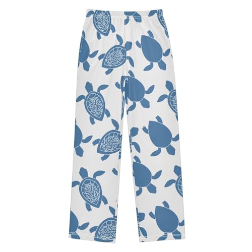 Boys' Pants Doodle Sea Blue Silhouette Long Bottoms Jogger Pants Elastic Waist Trousers with Pockets S-XL