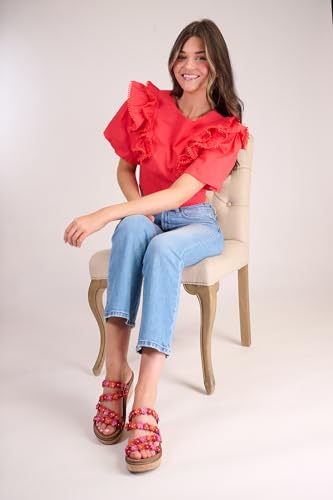 Chaussures compensées de qualité supérieure à imprimé floral raffiné