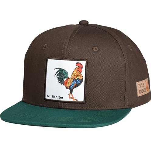 Image of EDTREK Performance Outdoorsman Snapback Truck Hat with Flat Brim - Unique Animal Embroidery