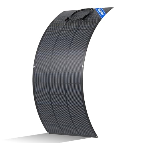 ECO-WORTHY 200W Solarpanel Flexibel ETFE 18BB 25% hohe Umwandlung für Balkon Wohnmobil Boot Dach Camping Haus Yacht unebene Flächen