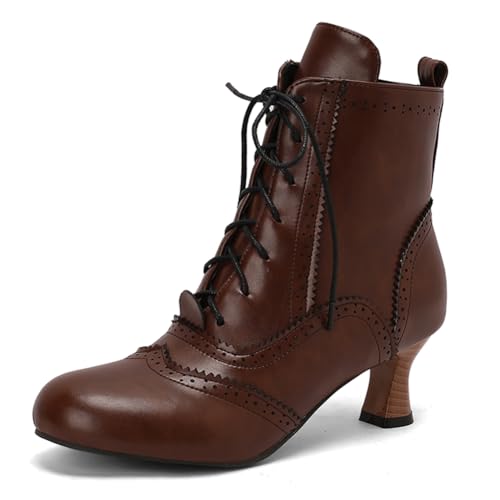 Bottes vintage victoriennes à dentelles et bottines de costume Renaissance taille 50