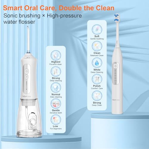 H2ofloss Sonic Electric Toothbrush and Water Flosser Combo - image 3