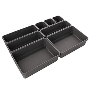 8 kunststof lade-organizer-boxen, stapelbaar, scheidingswand voor kledingkast, multifunctionele opslag, make-up…