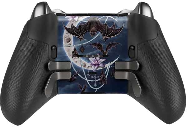 Skinit Decal Gaming Skin Compatible with Xbox Elite Wireless Controller Series 2 - Officially Licensed Sarah Richter Gothic Moon with Bats and Flowers by Sarah Richter Design