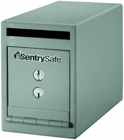 Sentry Safe UC-025K Dual Key Lock Under Counter Safe - 7 L - Key Lock - 8.5" x 6" x 12.3" - Gray