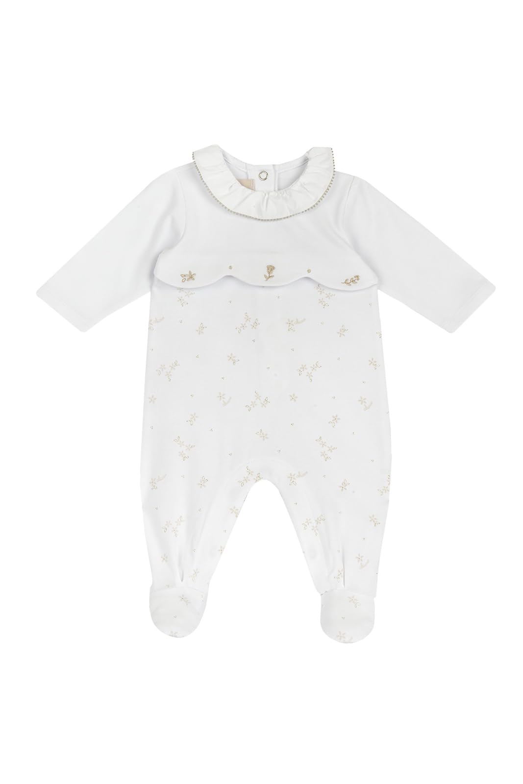 Chicco, Grenouillère Bébé Fille, Grenouillère en Coton Doux et Léger, avec Ouverture Dorsale Pratique et Entre Jambe, Conçue en Italie, Vêtements Bébé Fille 0-24 Mois