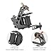 ATOMUS 8 Wrap Coil Tattoo Liner Machine - Black L-Shape Iron Frame with 4 Round Holes for Precision Line Work