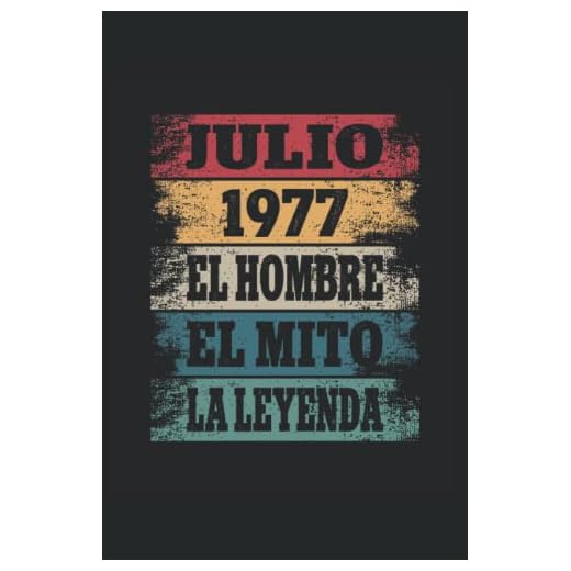 Julio 1977 - El Hombre - El Mito - La Leyenda: Regalos Originales para Hombre Papá Abuelo Hermano - Diario, Cuaderno De Notas, Apuntes O Agenda