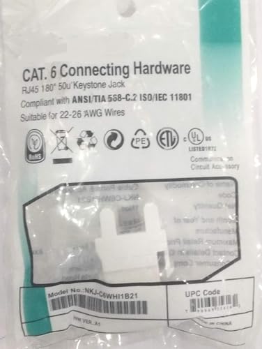 Image of Combo 2 RJ45 CAT6E LAN I /O Network Keystone Jack + Gang Box + Dual Port Face Plate (Pack of 1)