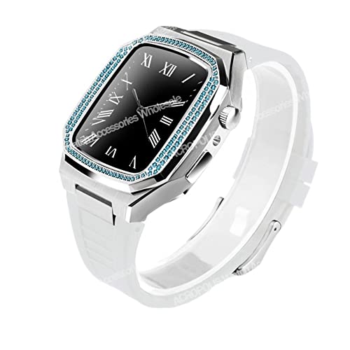 Kit modification diamant EZZON pour Apple Watch en acier inoxydable de luxe