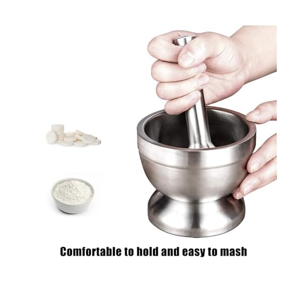 Stainless-Steel-Mortar-and-Pestle-Set-Spices-Herbs-Grinder-for-Kitchen-Lab-Safely-188-Steel-CrusherLarge Stainless-Steel-Mortar-and-Pestle-Set-Spices-Herbs-Grinder-for-Kitchen-Lab-Safely-188-Steel-CrusherLarge