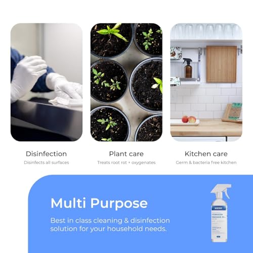 Wesol Hydrogen Peroxide 3% Food Grade | Multi-Use Disinfectant | Kills 99.9% Germs & Viruses | 500ml Pack - Best For Cleaning, General... - Image 2
