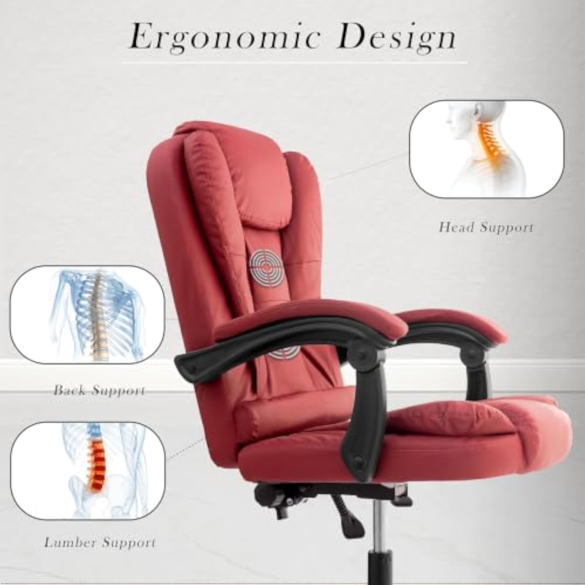 Italia Premium Leatherette Office Chair for Work