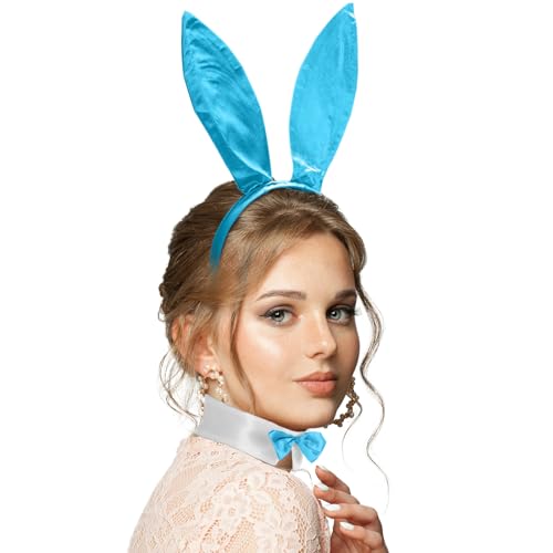 image for SATINIOR Bunny Costume Set Rabbit Ear Headband Collar Bow Tie Costume 
