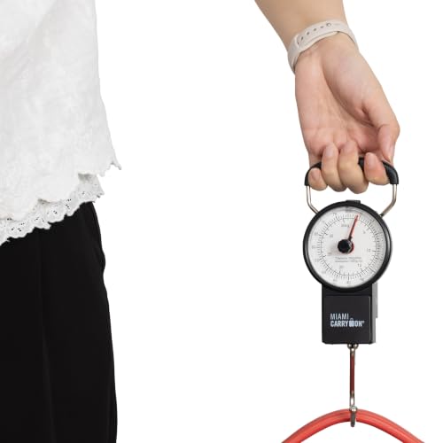 Image of Mechanical Luggage Scale with Tape Measure, 80 Lbs (Black) - Lift Slowly