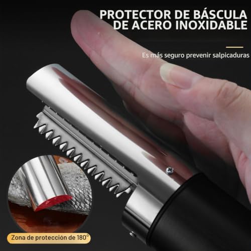 Desincrustador escamas de pescado eléctrico para evitar salpicaduras 3