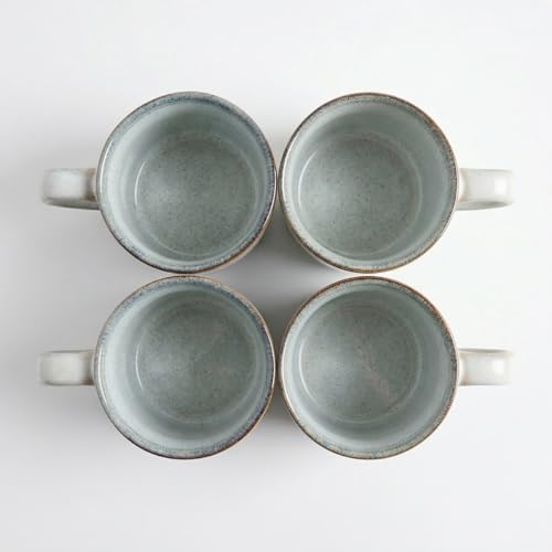 Set de 4 tazas de café de cerámica, 14 oz miniatura 3