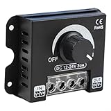 Drehknopf-Dimmer-Controller für 12 V 24 V einfarbige LED-Lichtstreifen mit Schraubklemmen-Eingängen und Ausgängen