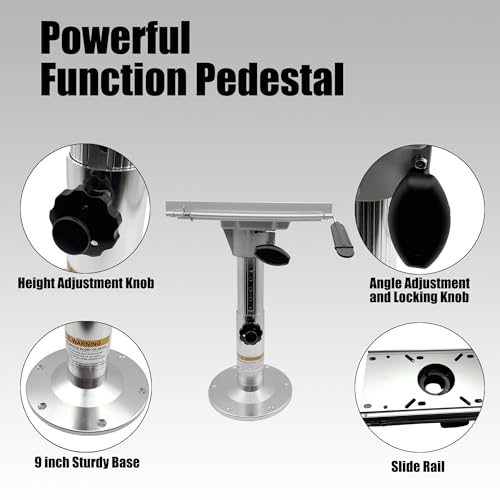 Hotkesa Boat Seat Pedestal 360° Rotation,Height Adjustable from 17" to 24" by Hotkesa - Used condition - Image 6