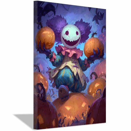 Impression sur toile d'Halloween encadrée 40x60cm résistante et prête à poser