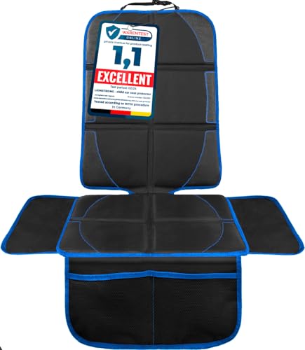 LIONSTRONG® Protection de siège auto pour enfant - Compatible avec ISOFIX - Imperméable - Protection de siège de voiture - Universel - Bleu