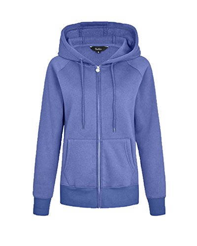 Kidsform Sudadera con Capucha para Mujer Sudadera con Capucha de Otoño Invierno Sudadera con Bolsillo Hoodie Cárdigans Mujer Z-Azul M