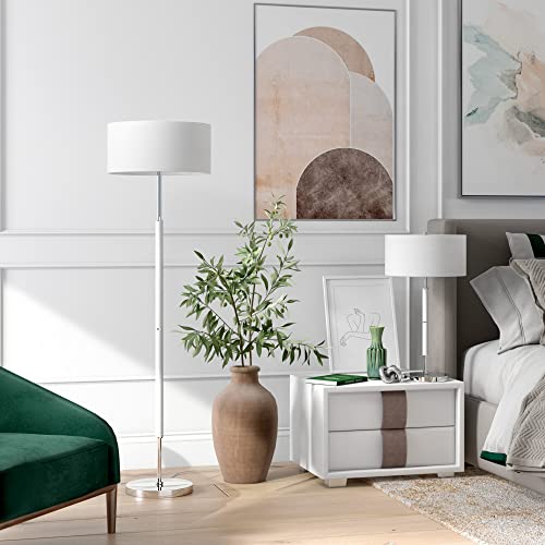 Henn&Hart Two-Light Floor Lamp with French Drum Shade #TOP15