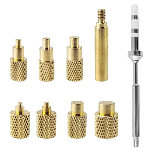 Lötkolben und Einschmelzgewinde Set, Verschiedene Größen Eindringkörper (M2-M8), Schmelzhilfe für TS001 Lötspitzen, Austauschbar mit Standard 936 Universalspitzen.