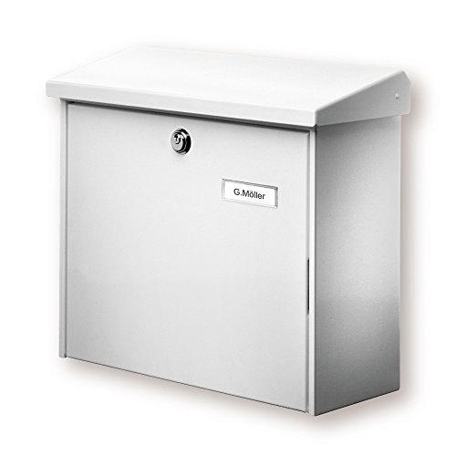 Burg Wchter Outdoor Mail Box Stainless Steel Set, white, Ohne Zeitungsfach - Verzinkter Stahl by Burg-Wchter