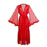 Peignoir Femme pour matin / nuit: Conception dentelle de vous rendre sexy et charmant. Chaque fois que vous le portez, vous sentez que la vie est si belle.