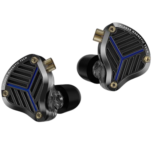 Image of KZ PRX IEMs, Planar Diaphragm Driver in Ear Monitor Headphones Noise Cancelling Earbuds Wired Earphones with 3.5mm Audio Plug Cord for Audiophiles Singers Gaming Computer Laptop (Without mic, Black)