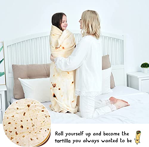 Casofu Burritos Tortilla Throw Blanket, Double Sided Giant Flour Blanket, Novelty Tortilla Throw Blanket For Your Family, 285 Gsm Soft And Comfortable Flannel Taco Blanket.(Beige, 80 Inches) #TOP2
