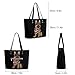 German Shepherd U.S Flag Tote Bag for Women Shoulder Bags Purses Handbags Top Handle