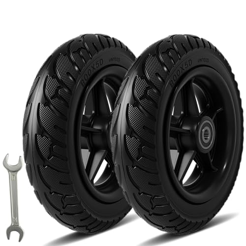 PRO CAKEN 200x50 solid tire wheel Plastic Hub With Tool for electric scooter balance car 8x2 solid wheel explosion proof puncture tubeless tire parts 2 Pack