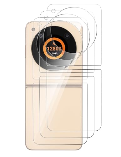 GIOPUEY [3 Pack Protector Trasero Compatible con Nubia Flip 5G, TPU Flexible, Ultra Delgado, Inastillable, Funda Compatible, Resistente a Los Arañazos - Transparent
